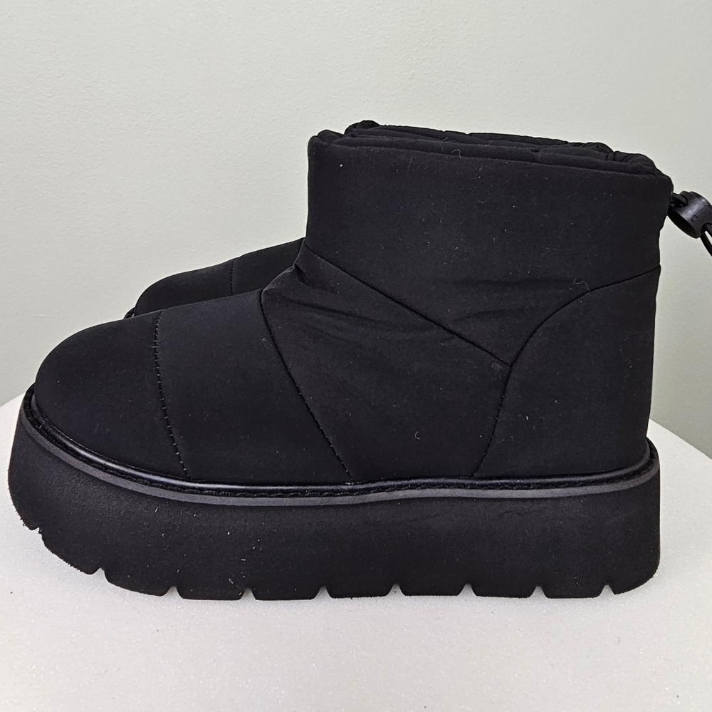 Portland Boot Company Women's Metallic Puffer Cozy Booties in Black - Picture 10 of 14